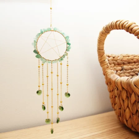 Attrape-soleil pentagramme aventurine verte