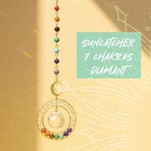 Suncatcher lithotherapie avec 7 pierres différentes pour les 7 chakras
