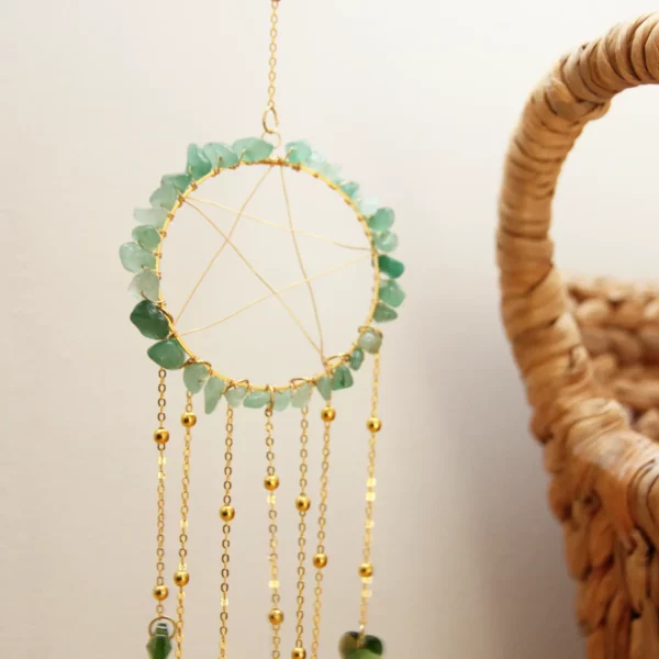 suncatcher avec chips d'aventurine verte