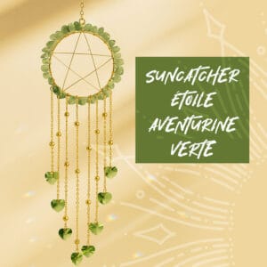 Suncatcher étoile avec pierres d'aventurine verte