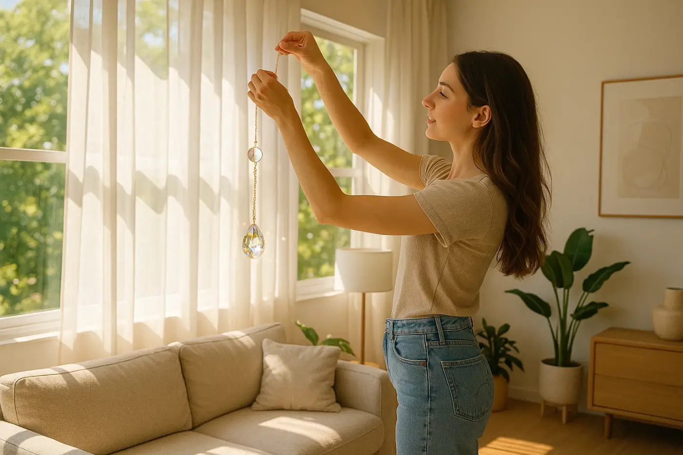 Peut-on accrocher un suncatcher à un rideau ? Petit guide pratique pour une installation réussie