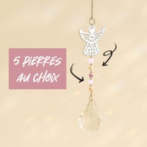 🌞 Suncatcher ange personnalisable en pierres naturelles, un attrape-soleil unique pour capter la lumière et harmoniser votre intérieur.