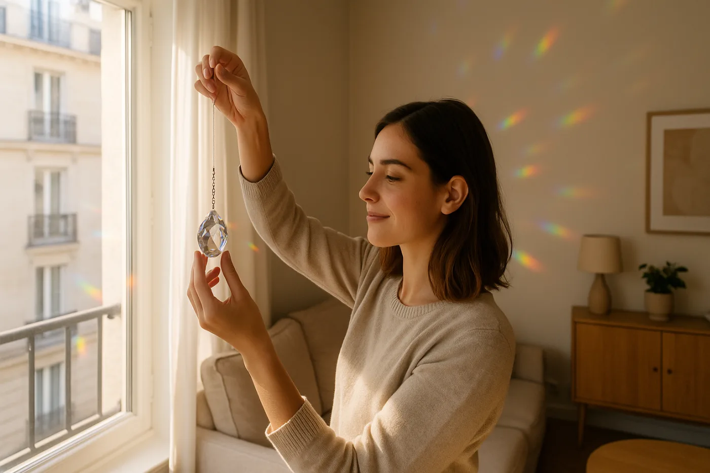 Verre, cristal, résine : quel matériau pour mon attrape-soleil ?