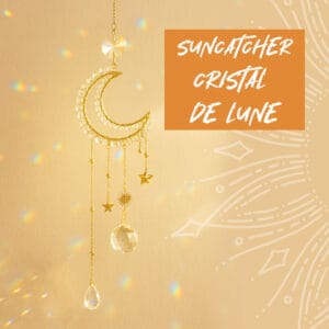 Attrape soleil avec lune et cristaux magiques