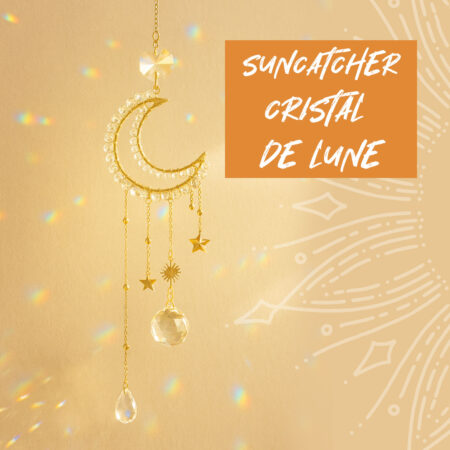 Attrape soleil avec lune et cristaux magiques