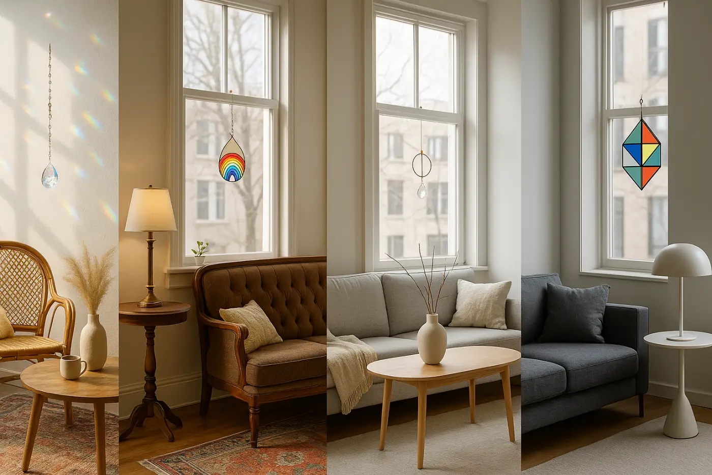 Quel suncatcher pour votre style de déco ( bohème, vintage, scandi, moderne) ?