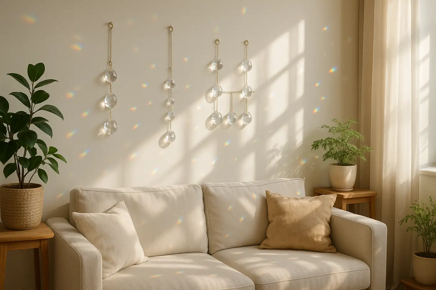 Composer un mur de lumière : l’art du trio, de la cascade et de la symétrie de suncatcher