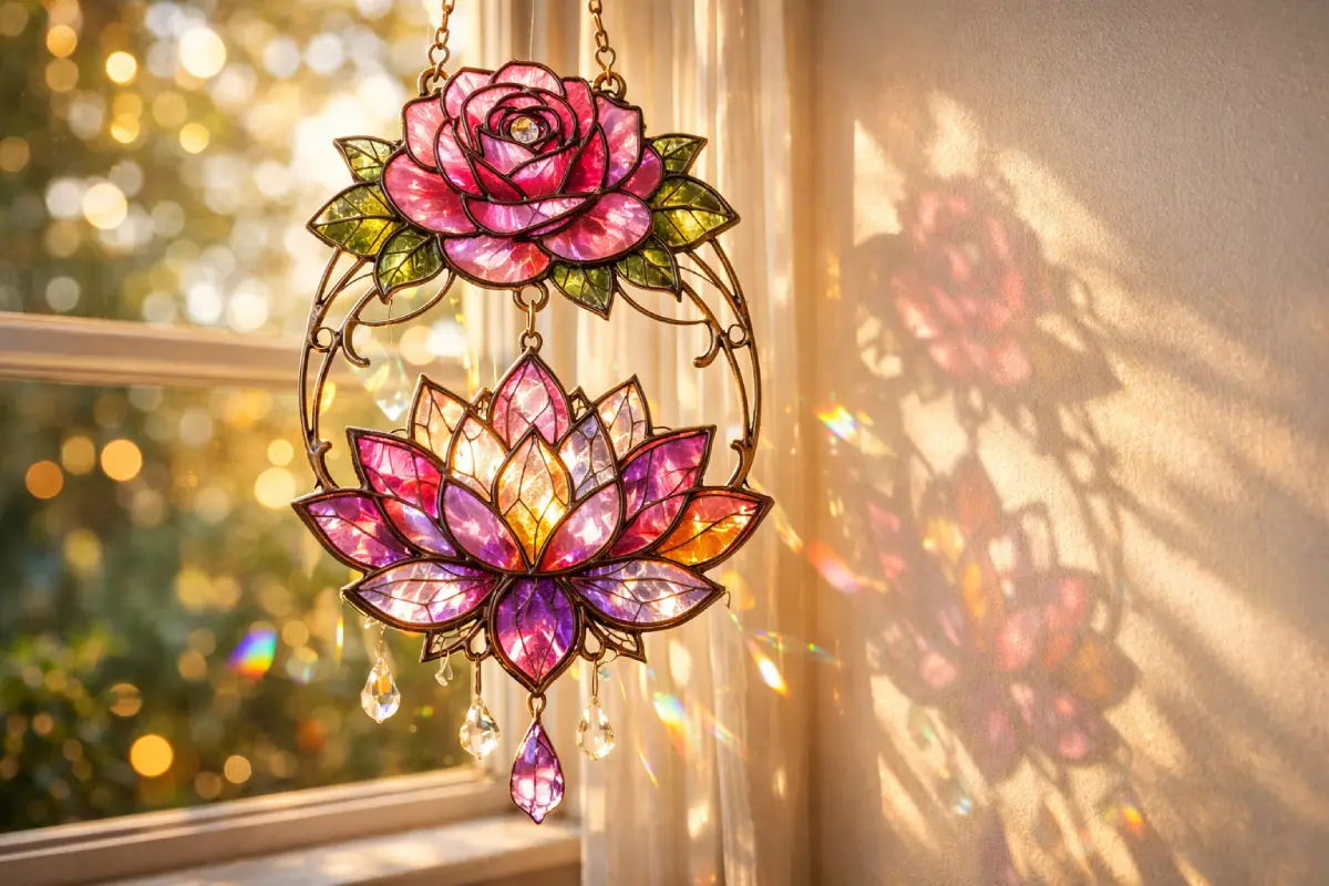 Motifs floraux pour attrape-soleil : comment jouer avec la lumière ?