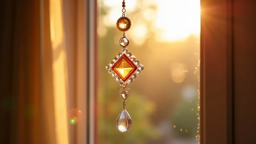 Offrir un suncatcher pour un anniversaire adulte : comment ne pas faire un cadeau trop banal — détail cristal — attrape-soleil suncatcher MonSuncatcher
