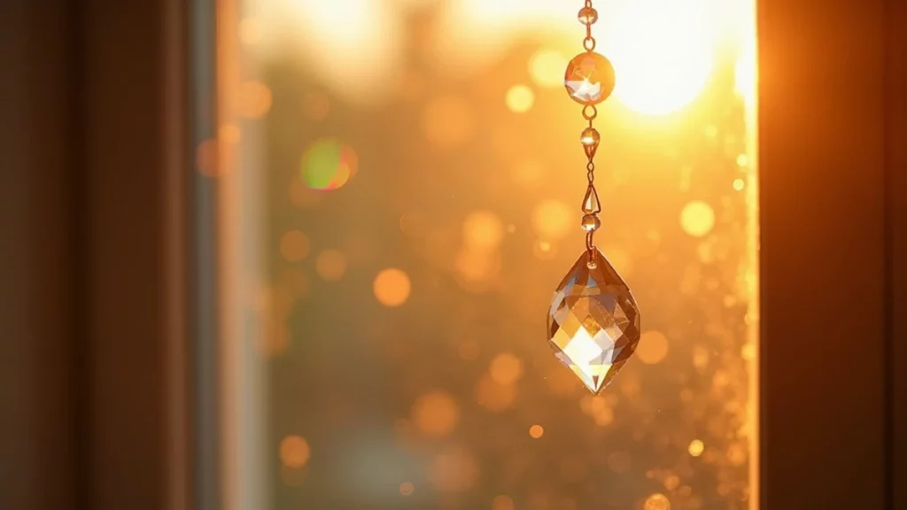 Cadeau attrape-soleil pour quelqu'un qui aime le feng shui : ce que je recommande selon la pièce concernée — détail cristal — attrape-soleil suncatcher MonSuncatcher