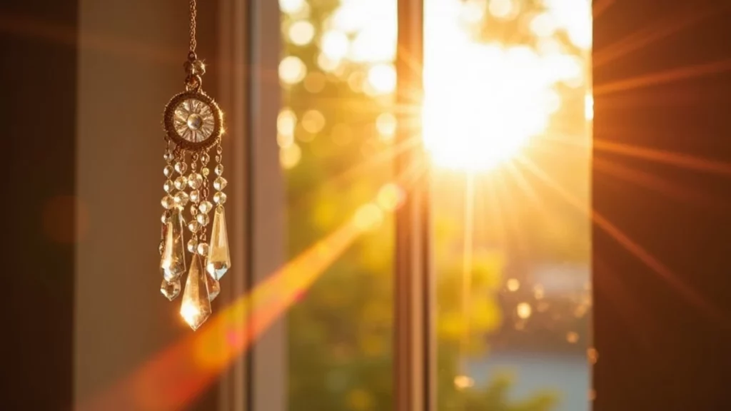 Taille de l'attrape-soleil : petit, moyen ou grand — comment je calibre selon la surface de ma fenêtre — détail cristal — attrape-soleil suncatcher MonSuncatcher